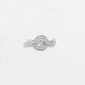 Silver S925 sterling silver pearl clasp connector with micro-set zircon pave details - Style F Baguette Zirconia Silver Tone
