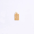 Exquisite golden abacus pendant charm in S925 silver with intricate miniature beads - Type B Rectangular Abacus (7.6*15.8mm)