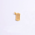 Golden Chinese abacus pendant with ruyi cloud patterns for DIY jewelry making - Type A Long Abacus (10*17.6mm)