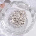 DIY S925 sterling silver triangle spacer beads for handmade jewelry components - Style B Hexagon (SZ10) / 3.5*3.5mm (1g/Pack)
