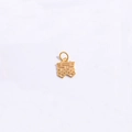 Golden S925 silver Double Happiness pendant with traditional hollow design - Type E Double Happiness (7.2*11.3mm)