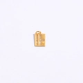 Golden abacus charm pendant in S925 silver with intricate bead details and small ring - Type C Square Abacus (7.6*14mm)