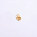Golden double happiness character pendant with traditional ruyi cloud border design - Type J Hollow Heart (6.8*9mm)