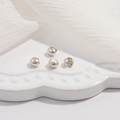 Polished S925 sterling silver crimp bead covers for professional DIY jewelry making - Silver Large