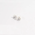 Pair of shiny S925 sterling silver earring studs with pearl cup tray for DIY jewelry - Model A: 8*14 / Silver