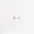 Pair of S925 sterling silver earring studs with bowl settings for DIY jewelry - Model C: 5*13 / Silver