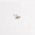 S925 sterling silver ear studs with cup and pin for DIY pearl jewelry making - Model C: 5*13 / White Gold