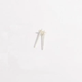 S925 sterling silver earring posts for DIY pearl jewelry with polished pin finish - Model D: 4.2*13 / Silver