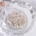 S925 sterling silver heart-shaped loose spacer beads for DIY jewelry making - 3*2.7mm (1g/Pack)