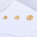 Primer plano de espaciadores dorados de plata S925 para la creación de joyas hechas a mano - 4mm (10 Piezas/Paquete) / Dorado