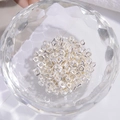 Irregular S925 sterling silver spacer beads for DIY jewelry making in a glass bowl - 3.7*4.4mm (1g/Pack)