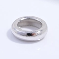 Polierte S925 Sterlingsilber Zwischenperle für DIY-Halsketten und Armband-Zubehör - Klein / Weißgold