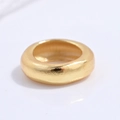 S925 Sterling Silber vergoldete glatte Donut-Perle für DIY Armband und Halskette Schmuck - Klein / Gold