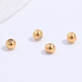 Perle distanziatrici rotonde dorate in argento S925 per la creazione di gioielli DIY - 2.5mm (Confezione da 10) / Oro