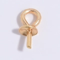 Golden S925 silver peg bail with cap and pin for pearl pendant jewelry making - Gold 2.5mm Small Peg Bail