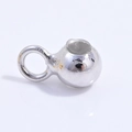 S925 sterling silver smooth ball bead with silicone core for DIY jewelry making - 5 Pieces/Pack (3mm) / White Gold