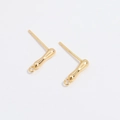 Détails de clous d'oreilles en argent S925 doré poli pour la création de bijoux DIY - Or