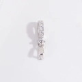 Dettaglio del gancio per pendente in argento S925 con pavé di cristalli di zircone lucidi - Ellisse / Oro bianco