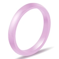 Minimalistische lavendelkleurige keramische ring met 3 mm gepolijst koepeloppervlak - US 7 / Roze