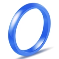 Minimalistische 3mm donkerblauwe keramische ring met hoogglansafwerking en ronde vorm - US 7 / Blauw