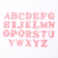 Set of 26 pink marble acrylic alphabet charms A-Z for DIY jewelry and bag decorations - Set of 26 Alphabet Letters / Watermelon red