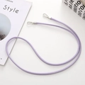 Cordon de téléphone croisé tressé violet lavande avec fermoirs mousquetons argentés - Violet (K2125-6mm)