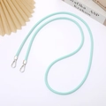 Bandoulière en cuir PU vert menthe avec boucles en métal argenté pour sacs à main - Vert Clair (K1702-6mm)