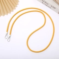 Bandoulière en cuir PU jaune gingembre avec mousquetons en argent pour sacs à main - Gingembre (K1703-6mm)