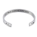 5mm silver stainless steel cuff bracelet with Best fucking sister ever engraving - Best fucking sister ever (7)