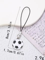 Dettaglio ciondolo mini calcio con dimensioni: larghezza 1,7cm e lunghezza totale 8cm - Ciondolo / D1384 Calcio