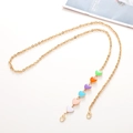 Telefoonketting met kleurrijke hartvormige bedeltjes en gouden karabijnsluitingen - K065 Emaille Hart Crossbody (Goud)