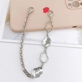 Zilveren zinklegering ketting met asymmetrische schakels en dubbele karabijnsluitingen - Zilveren Stijl (K1295)