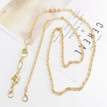 Minimalist gold zinc alloy chain with irregular metal plates and lobster clasps - Gold