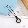 Robuste schwarze Handy-Handschlaufe mit Rundring für DIY-Zubehör und Handyhüllen - Schwarz