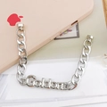 Silver metal chain accessory with Goldome lettering for DIY phone case decoration - Letter Style (K1895)