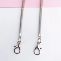 Gepolijste zilveren metalen slangenketting met karabijnsluitingen voor tassen - 4.2mm Slangenketting (Zilver) / 118cm
