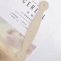 Detail of beige Saffiano faux leather wrist strap with pre-drilled sewing holes - White (A202)