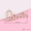 Rose gold LOVE letter charm with sparkling rhinestones for DIY bracelet accessories - D457 Full Rhinestone LOVE (Gold)