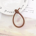 Brown silicone cable tie and DIY accessory with adjustable non-slip ring texture - Brown