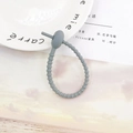 Adjustable grey silicone cable tie fastener for DIY plush doll phone case accessories - Gray