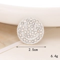 Macro shot of silver alloy smile charm with sparkling rhinestones and pearl details - Smiley Face (Silver Color) - Small
