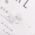 White pearl bow decoration with rhinestones for shoes and DIY accessories - Silver Pearl Bowknot (D1591)