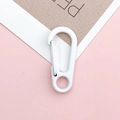 Close-up of a white candy-colored spring lobster clasp for DIY keychain accessories - White
