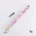 Correa de cuentas de flores DIY de 140mm con cierre magnético sobre un fondo blanco puro - Estilo de cuentas de flores K915 (K915)