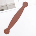 Brownish red PU leather hand strap with precision edge stitching and dual fixing holes - Dark Coffee (A195)