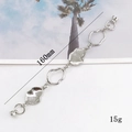 Silbernes Wellenkettchen-Armband mit Magnetverschluss, 160 mm Länge und 15 g Gewicht - Silber
