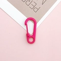 Rose red matte lobster clasp spring hook with round ring for DIY accessory keychain - Rose Red