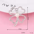 Accesorio de trébol con diamantes para joyería DIY y decoración de fundas de móvil - Estilo Trébol Perla (D1001)