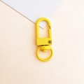 Fermoir mousqueton en métal jaune avec anneau rotatif à 360 degrés pour porte-clés DIY - 12*33mm / Jaune