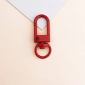 DIY metal lobster clasp in bright red lacquer finish for keychains and bag accessories - 12*33mm / Red